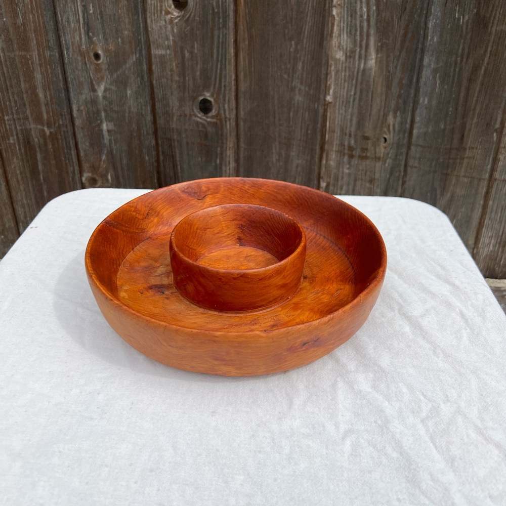 Handcrafted Wooden Dining Bowl - Rich Brown